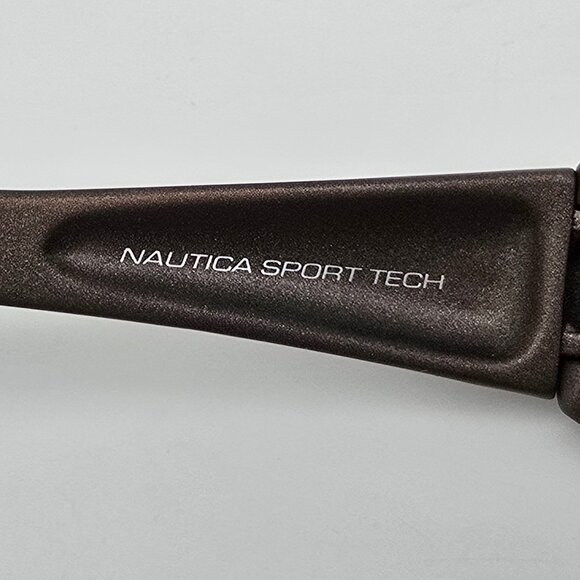 Nautica Sport Tech NST NST102 Dirt Frame Silver Mirror Lens Sunglasses 61-17-115 - Picture 7 of 12
